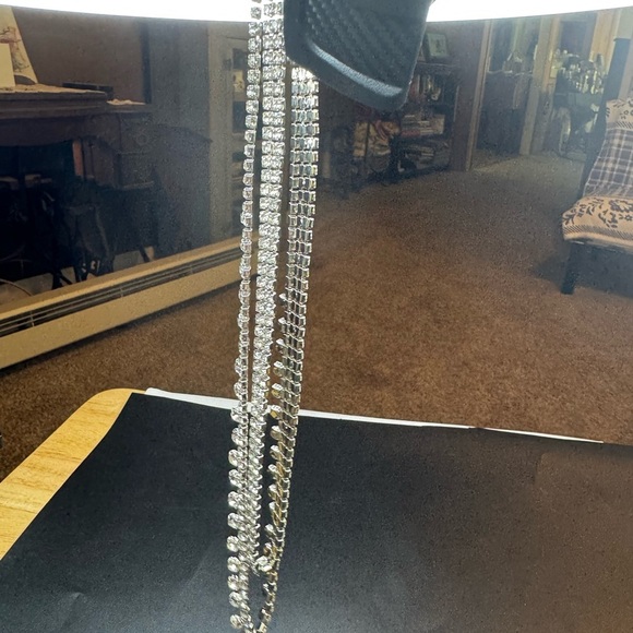 3-Strand Rhinestone Necklace - Picture 4 of 6